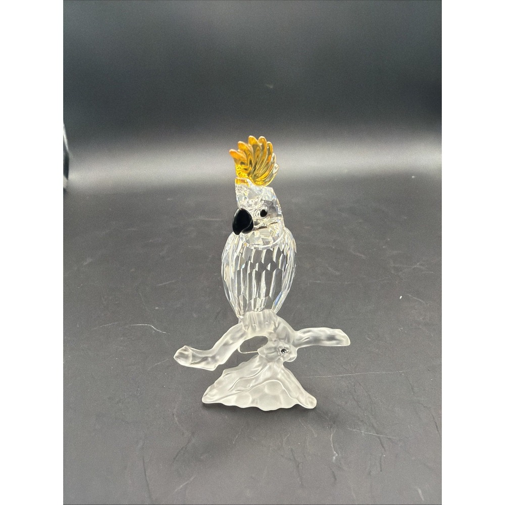 Swarovski Crystal Cockatoo Figurine "Feathered Friends" collection. Box